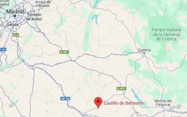 ubicación castillo de belmonte