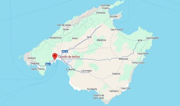 ubicación castillo bellver