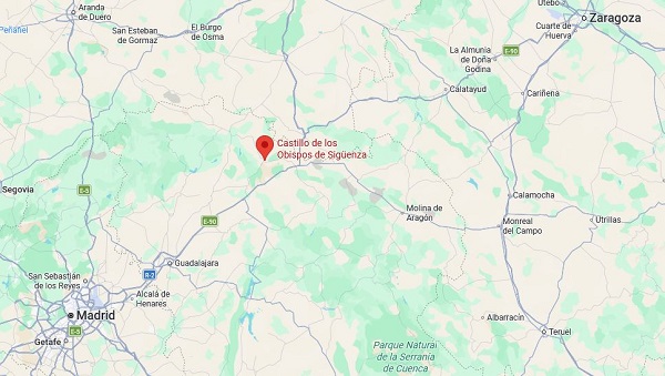 ubicación castillo de los obispos de sigüenza