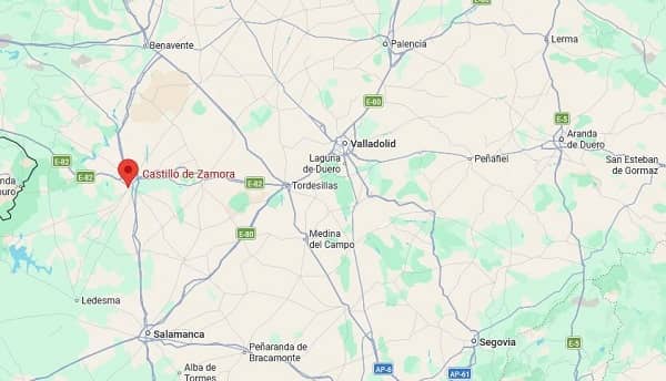 ubicación castillo de zamora