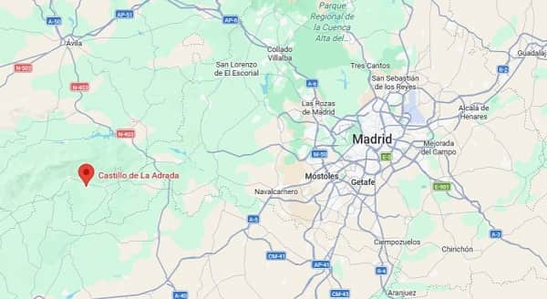 ubicación castillo de la adrada